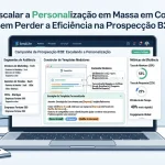 Imagem ilustrativa mostrando uma tela de computador com interface de plataforma de cold email, exibindo segmentos e templates